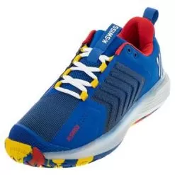 K-Swiss K- Swiss Men's Ultrashot 3 Tennis Shoes Classic Blue And Berry Red
