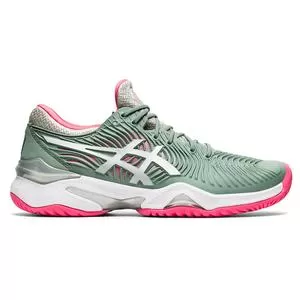 Asics Women's Court FF 2 Tennis Shoes Slate Grey And White 2 Asics Women's Court FF 2 Tennis Shoes Slate Grey And White - Image 2
