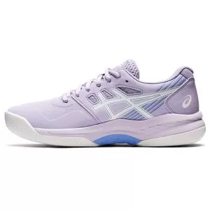 Asics Women's GEL-Game 8 Tennis Shoes Murasaki And White 2 Asics Women's GEL-Game 8 Tennis Shoes Murasaki And White - Image 2