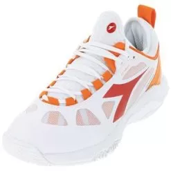 Adidas Women's Speed Blushield Fly 3 Plus Clay Tennis Shoes White And Fiery Red