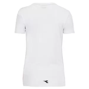 Diadora Women's L. Short Sleeve Tennis Top Optical White 2 Diadora Women's L. Short Sleeve Tennis Top Optical White - Image 2