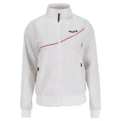 Diadora Women's L. Full Zip Tennis Jacket Optical White