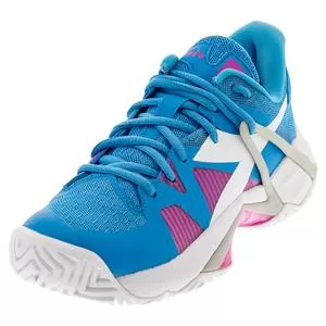 Diadora Women's B.Icon AG Tennis Shoes Aquarius And White 1 Diadora Women's B.Icon AG Tennis Shoes Aquarius And White