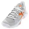 Diadora Women's B.Icon AG Tennis Shoes Silver And Vermillion Orange