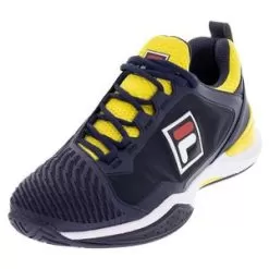 Fila Men's SpeedServe Energized Tennis Shoes Navy And Buttercup