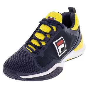 Fila Men's SpeedServe Energized Tennis Shoes Navy And Buttercup 1 Fila Men's SpeedServe Energized Tennis Shoes Navy And Buttercup