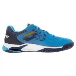 Lotto Men's Mirage 100 Speed Tennis Shoes Blue Ocean And Saffron -Tennis Passion 210732 8SPS22 Right