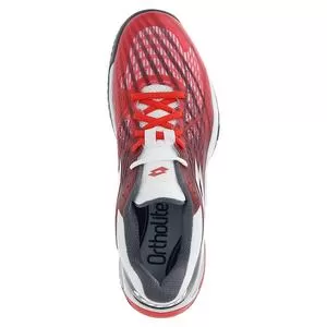 Lotto Men's Mirage 100 Speed Tennis Shoes Red Poppy And All White 4 Lotto Men's Mirage 100 Speed Tennis Shoes Red Poppy And All White - Image 4