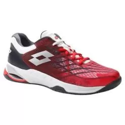 Lotto Men's Mirage 100 Speed Tennis Shoes Red Poppy And All White
