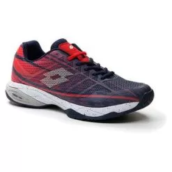 Lotto Men's Mirage 300 Speed Tennis Shoes Navy Blue And Red Poppy