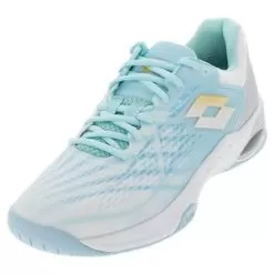 Lotto Women's Mirage 100 Speed Tennis Shoes All White And Saffron