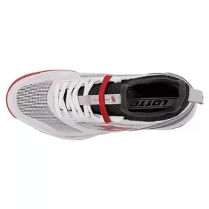 Lotto Men's Mirage 200 Speed Tennis Shoes All White And Red Poppy 4 Lotto Men's Mirage 200 Speed Tennis Shoes All White And Red Poppy - Image 4