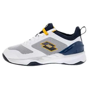 Lotto Men's Mirage 200 Speed Tennis Shoes All White And Navy Blue 2 Lotto Men's Mirage 200 Speed Tennis Shoes All White And Navy Blue - Image 2