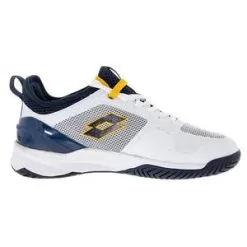 Lotto Men's Mirage 200 Speed Tennis Shoes All White And Navy Blue 8 Lotto Men's Mirage 200 Speed Tennis Shoes All White And Navy Blue -Tennis Passion 213627 8SQS22 2