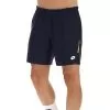 Lotto Men's Top IV 7 Inch Tennis Short Navy Blue And Saffron