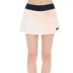Lotto Women's Top IV Tennis Skort Bright White And Orange Beat