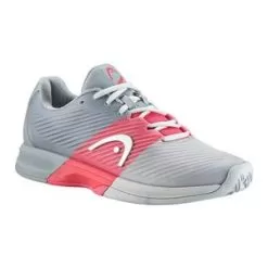 Head Women's Revolt Pro 4.0 Tennis Shoes Grey And Coral