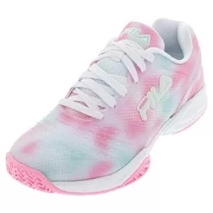 Fila Women's Axilus 2 Energized Tie Dye Tennis Shoes White And Cotton Candy