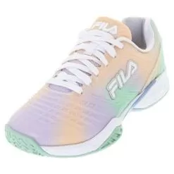 Fila Women's Axilus 2 Energized Tie Dye Tennis Shoes Almond Cream And Multi