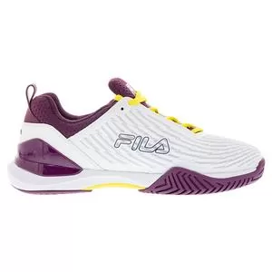 Fila Women's SpeedServe Energized Tennis Shoes White And Magenta Purple 3 Fila Women's SpeedServe Energized Tennis Shoes White And Magenta Purple - Image 3