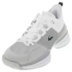 Lacoste Women's AG-LT Ultra Tennis Shoes White And Light Grey