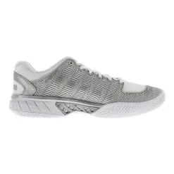 K-Swiss K- Swiss Women's HyperCourt Express Tennis Shoes White And Silver -Tennis Passion 93377 153S17 Right