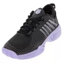K-Swiss K- Swiss Women's Hypercourt Supreme Tennis Shoes Black And Purple Heather