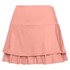 K- Swiss Women's Tier Pleat 14 Inch Tennis Skort Peach Amber