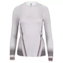 K- Swiss Women's Pleated Long Sleeve Tennis Crew Asphalt