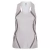 K- Swiss Women's Pleated V-Neck Tennis Tank Asphalt