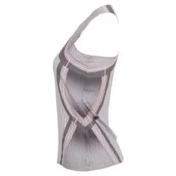 K- Swiss Women's Pleated V-Neck Tennis Tank Asphalt -Tennis Passion CT793 L27025S22 3