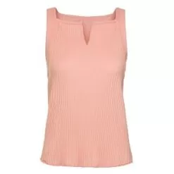K- Swiss Women's Deep V Pleated Tennis Tank Peach Amber