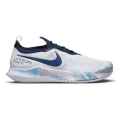 Nike Men's React Vapor NXT Tennis Shoes White And Midnight Navy