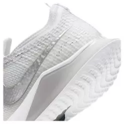 Nike Women's React Vapor NXT Tennis Shoes White And Metallic Silver -Tennis Passion CV0742 100S21 7