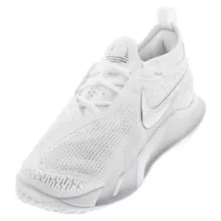 Nike Women's React Vapor NXT Tennis Shoes White And Metallic Silver -Tennis Passion CV0742 100S21 x1