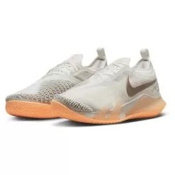 Nike Women's React Vapor NXT Tennis Shoes Sail And Dk Driftwood