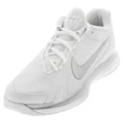 Nike Women's Air Zoom Vapor Pro Tennis Shoes White And Metallic Silver