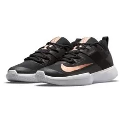 Nike Women's Vapor Lite Tennis Shoes Black And Metallic Red Bronze