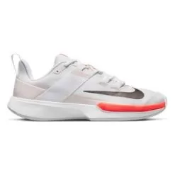 Nike Women's Vapor Lite Tennis Shoes White And Metallic Pewter