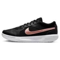 Nike Women's Zoom Court Lite 3 Tennis Shoes Black And Metallic Red Bronze