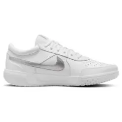 Nike Women's Zoom Court Lite 3 Tennis Shoes White And Metallic Silver -Tennis Passion DH1042 101 3