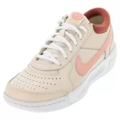 Nike Women's Zoom Court Lite 3 Tennis Shoes Pearl White And Bleached Coral -Tennis Passion DH1042 261S22 x