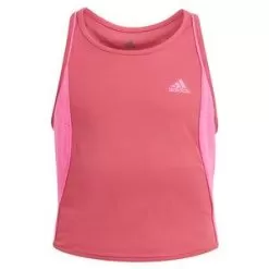 Adidas Girls` Pop Up Tennis Tank Wild And Screaming Pink