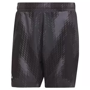 Adidas Men's Primeblue Printed 7 Inch Tennis Short Grey Five And Black 1 Adidas Men's Primeblue Printed 7 Inch Tennis Short Grey Five And Black