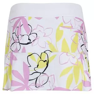 Grand Slam Women's Floral Printed Tennis Skort With Pleats Brilliant White 2 Grand Slam Women's Floral Printed Tennis Skort With Pleats Brilliant White - Image 2