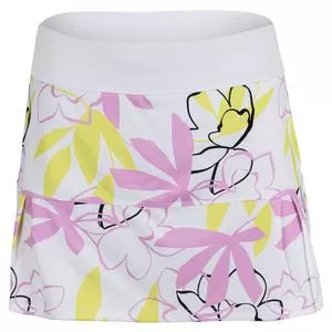 Grand Slam Women's Floral Printed Tennis Skort With Pleats Brilliant White 1 Grand Slam Women's Floral Printed Tennis Skort With Pleats Brilliant White