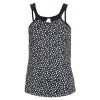 Grand Slam.gif Grand Slam Women's Daisy Printed Strappy Tennis Tank With Mesh Caviar