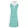 Grand Slam Women's Geo Print Racerback Tennis Dress Brilliant White