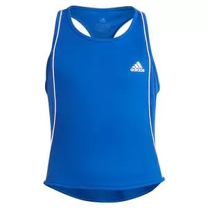 Adidas Girls` Pop Up Tennis Tank Bold Blue And White 1 Adidas Girls` Pop Up Tennis Tank Bold Blue And White