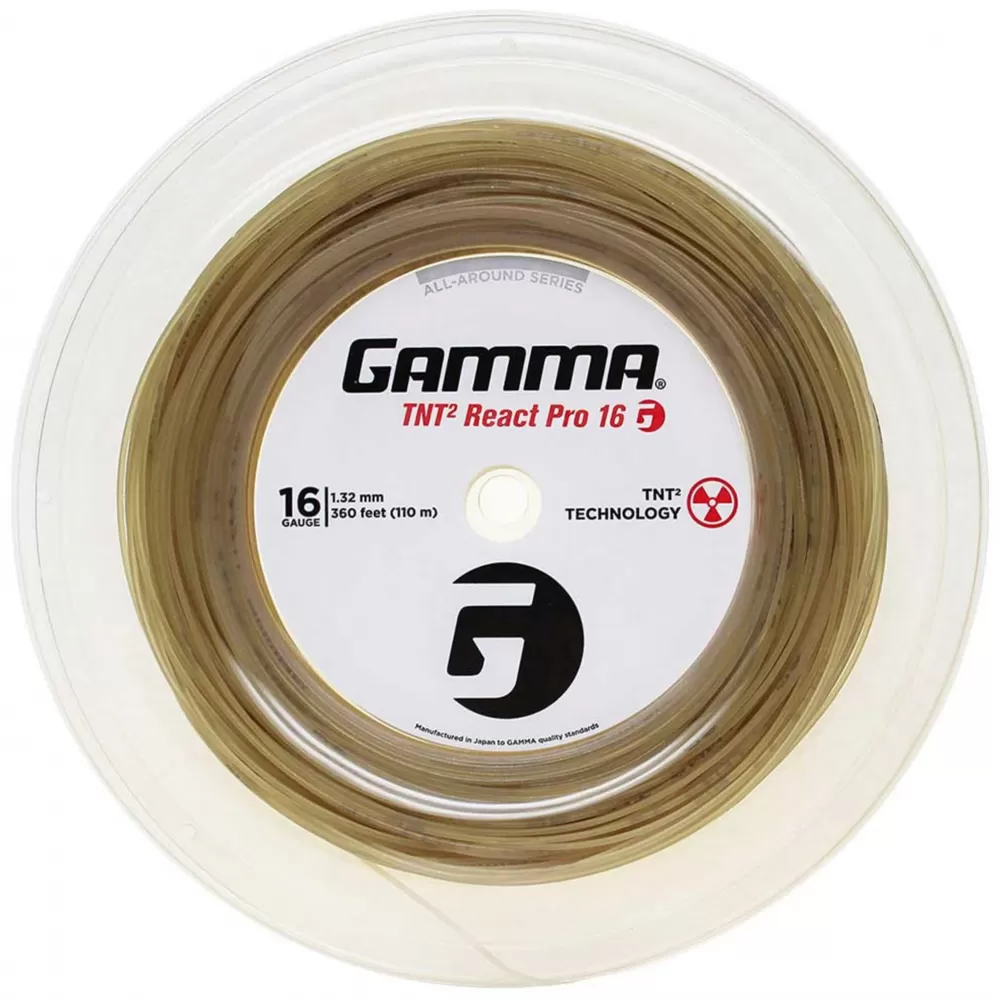 Gamma TNT2 React Pro 16g Tennis String (Reel)